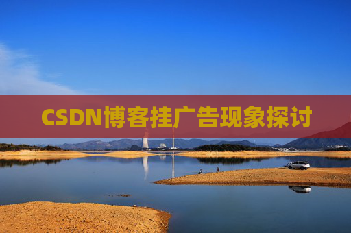 CSDN博客挂广告现象探讨